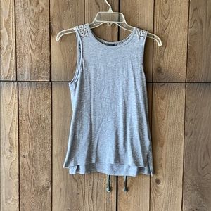 Gray Knitted Tank Top
